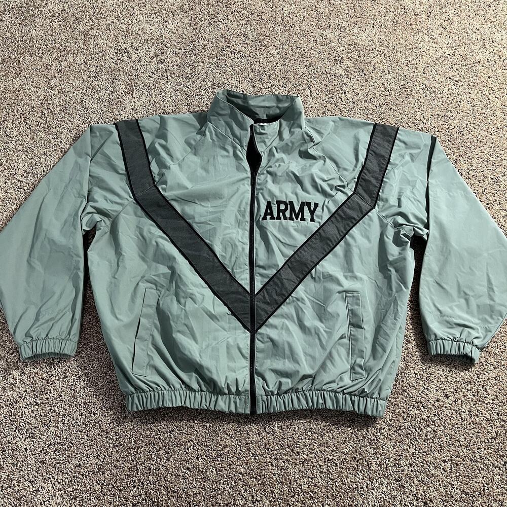 VINTAGE Skilcraft IPFU Jacket Mens Extra Large Gray Black Army Windbreaker 90s